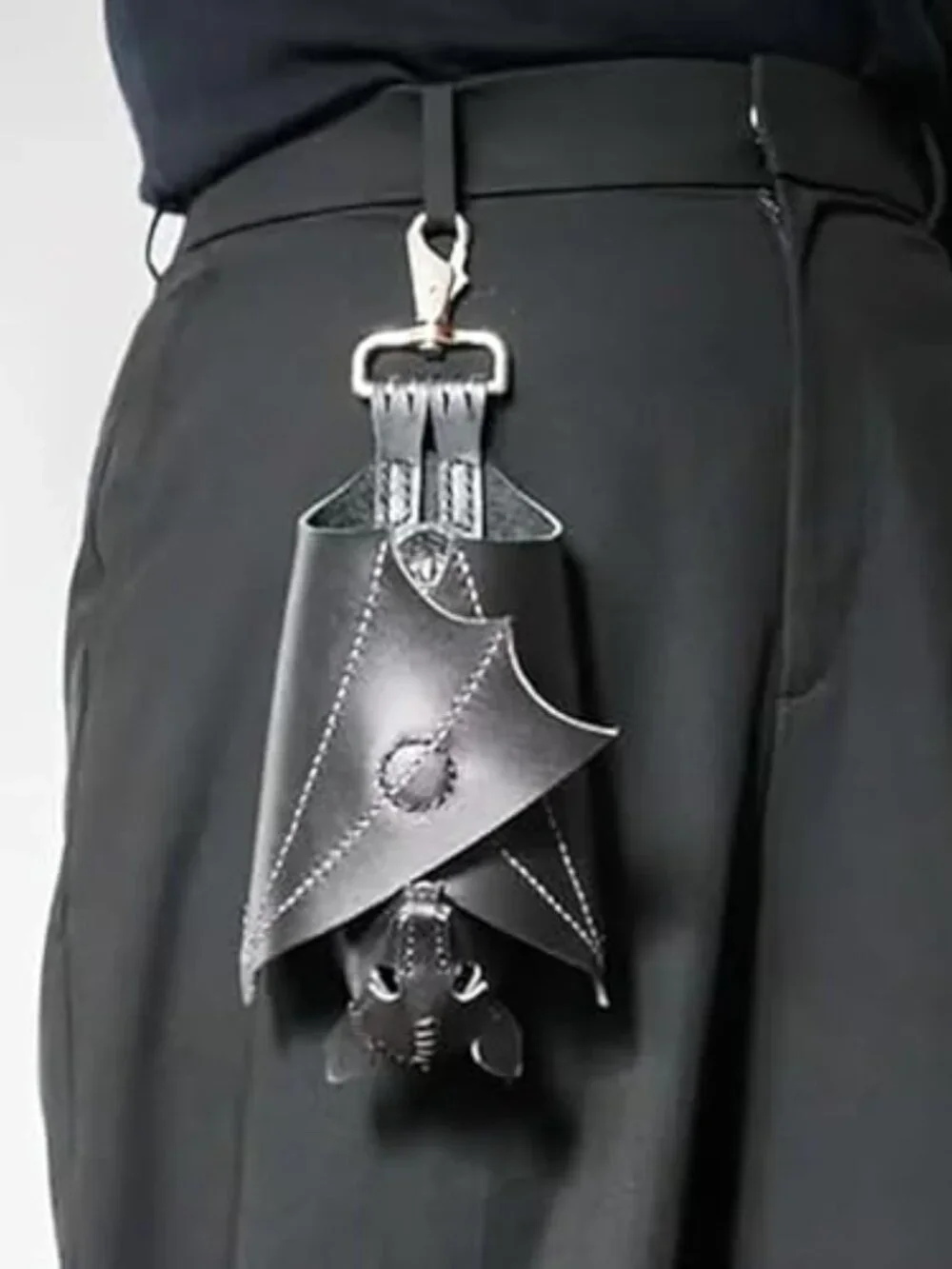 Leather Bat Coin Purse Gothic Wallet Handmade Bag Charm